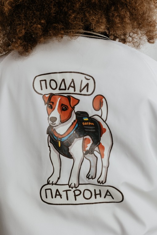Куртка-бомбер OHUENO Патрон L Білий/Чорний Куртка-бомбер OHUENO Патрон L Білий/Чорний