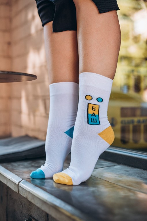 Шкарпетки Griffon Socks Їбаш Унісекс 36-39 Білі Шкарпетки Griffon Socks Їбаш Унісекс 36-39 Білі